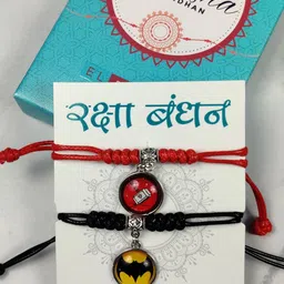 EL REGALO Kids Set Of 2 Charm Rakhi With Roli & Chawal & Card-13
