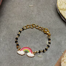 EL REGALO Kids Beaded Charm Bracelet Rakhi With Roli Chawal & Card-image-22