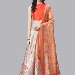 Kaizen TEXO FAB  Semi-Stitched Lehenga & Unstitched Blouse With Dupatta-image-7