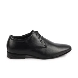 FAUSTO Men Textured Lace-Up Formal Derbys image 3