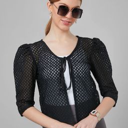 Style Quotient Women Cotton Tie-Up Shrug-48