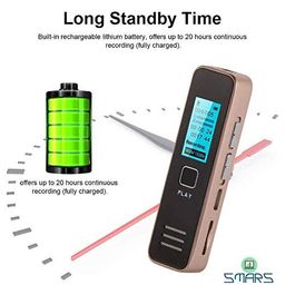 smars Professional Digital Voice Recorder Audio Mini Dictaphone + MP3 Player USB Flash Drive TF Card Support Upto 32GB(SD Card not Included) image 2