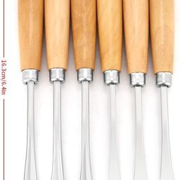 ADOERE 6Pcs Wood Carving Chisel Set Professional DIY Woodworking Sculpting Hand Tools Chisel Sharp Woodworking For Carpenter image 2