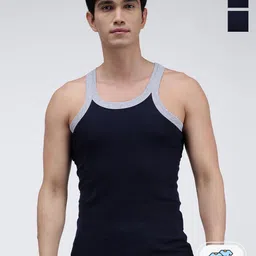 AMUL COMFY Pack Of 3 Pure Cotton Innerwear Vests AC-GVEST-NVY-XS-image-27