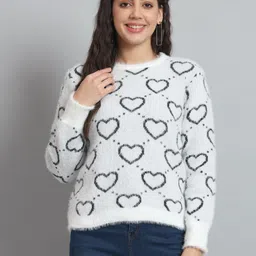 Chemistry Printed Woollen Pullover Sweater-image-62