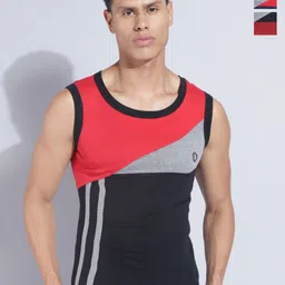Dollar Bigboss Men Pack Of 3 Assorted Racerback Styled Gym Vests-image-82