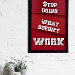 eCraftIndia Maroon Motivational Quote Satin Matt Textured UV Art Paintings-image-18