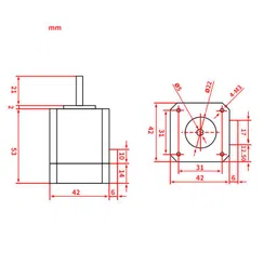 MakerBase MKS Closed Loop Nema 17 SERVO42 Motor with Adapter for 3D Printers (Without Display) V1.1 image 5