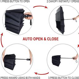 medigo Automatic Open Umbrella To Protect From Rain And Sun UV Large Size Windproof For Men And Women image 4