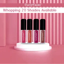 CurlyTales Set of 4 True Matte Vegan Long Lasting Liquid Lipstick with Vit E - 4 ml each image 4