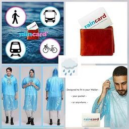 paryavaran Unisex Disposable Rain Card for Emergency Use Waterproof with Smallest Pocket Size| Easy to Carry & and Reusable 2 3 time wear Thin Plastic Multi Color Free Size image 3