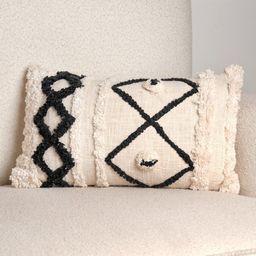Art Avenue White & Black Rectangle Cotton Cushion Cover-image-74