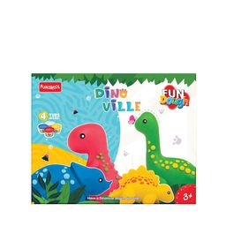 Fun Dough DINO VILLE of 4 Tubs for 3+Years-2