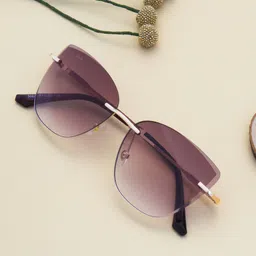 Ted Smith Women Brown Lens & Gold-Toned Cateye Sunglasses with UV Protected Lens SPLASH_C2-image-43