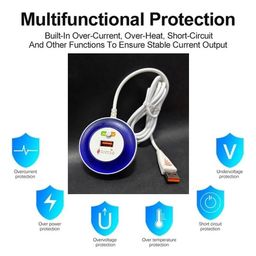 RyzCare 4in1 USB HUB, 4 Port Round USB Hub, 3.0 Quick Charging & 5Gbps Data Transfer Port with 3 USB2.0 Charging Port USB Extender for PCs, Computer, Laptops Docking Stations.1.4M (Multicolor) RCSM image 4