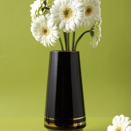 TAYHAA Black & Gold Toned Ceramic Flower Vase-image-82