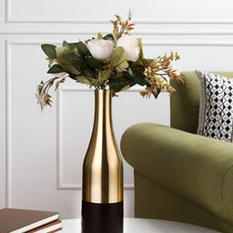 Decor de Maison Brown & God Toned Metal Flower Vase-image-19