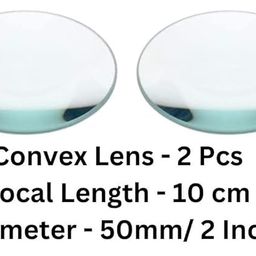 generic Shree Balaji Traders - Convex Lens Diameter-50mm Focal Length-10 CM for for Auto-Focus Projectors, DIY Science Experiments etc Set of 2 pcs image 2