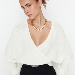 Trendyol Women Off White Sweater Vest-image-34