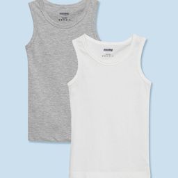 mackly Boys Pack Of 2 Assorted Pure Cotton Innerwear Vests-42