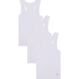Bodycare Kids Girls Pack Of 3 White Cotton Innerwear Vests-picture-54