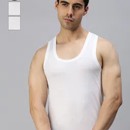 Lux Cozi Men Pack Of 3 Glo Round Neck Sleeveless Pure Cotton Basic Innerwear Vests-picture-16