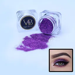 Veoni BELLE Holographic Set Of 2 HD Glitter Eyeshadow-5g Each-Violet Purple 10-Copper 13 image 2