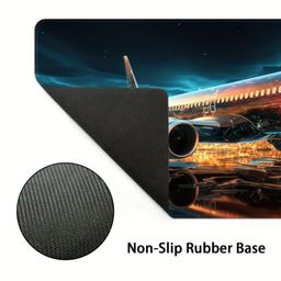 EASETENSIL Anti-Slip Keyboard Large Mouse Pad, Large Rubber Base Desk Mat Mousepad,Gaming Mousepad (Airplane) image 3