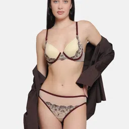 CURWISH Lace Net Seamless Bikini Briefs-picture-49