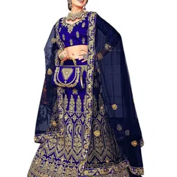 Maroosh Embroidered Thread Work Unstitched Lehenga & Blouse With Dupatta-2
