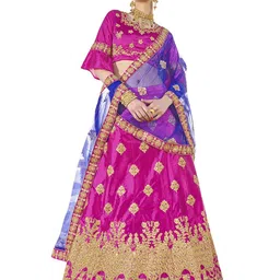 Maroosh Embroidered Thread Work Unstitched Lehenga & Blouse With Dupatta-picture-27