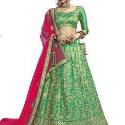Maroosh Embroidered Thread Work Unstitched Lehenga & Blouse With Dupatta-picture-58