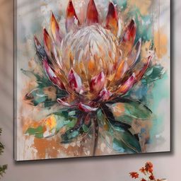 Myntra Elegant Homes Beige & Green Floral & Botanical Canvas Wall Art-image-57