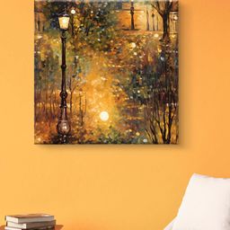 Myntra Elegant Homes Green & Gold-Toned Abstract Art Canvas Wall Art-image-57