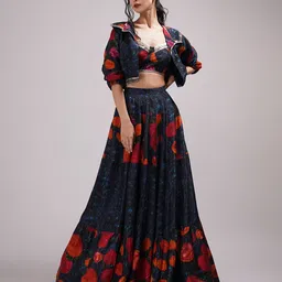 Breathe by Aakanksha Singh Printed Made to Measure Lehenga With Blouse-picture-39