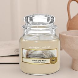 YANKEE CANDLE Beige Solid Solid Small Scented Candle Jar - Warm Cashmere-17