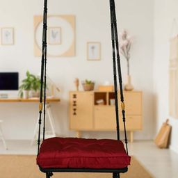 Patiofy Premium Red & Black Comfortable Hammock Swing Chair With Cushion-picture-17