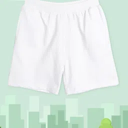 HRX by Hrithik Roshan U-17 Lifestyle Girls Optic White Bio-Wash Typography Detail Shorts-image-96