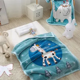 Butterthief Sea Green & White Cartoon Characters Mink Heavy Winter Single Bed Blanket-image-93