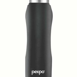 Pexpo Black & Silver toned 2 Pcs Stainless Steel Leak Proof Water Bottle 1 Ltr-6
