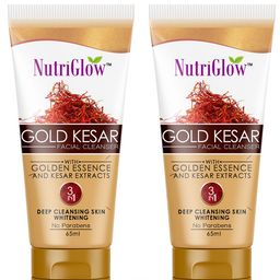 NutriGlow Set Of 2 Gold Kesar Sustainable Sustainable Face Wash 130ml-14