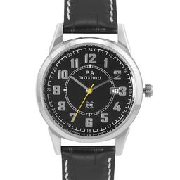 maxima Men Leather Straps Analogue Watch 60095LMGI-25
