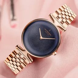 Nordgreen Women Blue Dial & Rose Gold Toned Straps Analogue Watch UN32RG5LRORB-image-127