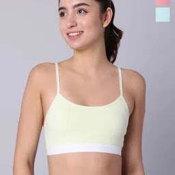 Sillysally Pack of 3 Full Coverage Non Padded Workout Bras With All Day Comfort-35
