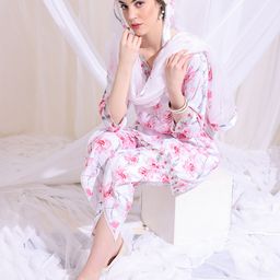Anouk Women Floral Printed Regular Kurti with Dhoti Pants & With Dupatta-image-61