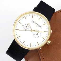 JOKER & WITCH Men White Dial & Black Leather Straps Analogue Watch-image-39