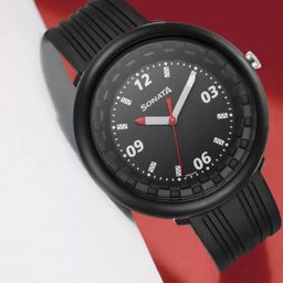 Sonata Men Embellished Dial & Straps Analogue Watch 77121PP05W-38