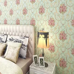 Univocean Pink & Beige Floral Printed Self Adhesive Wall Decor-image-92