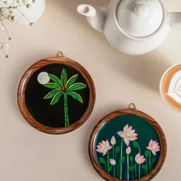 Mirai Woods Brown & Green Sheesham Wood Wall Decor-image-25