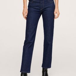 MANGO Women Navy Blue Straight Fit Stretchable Jeans-image-67